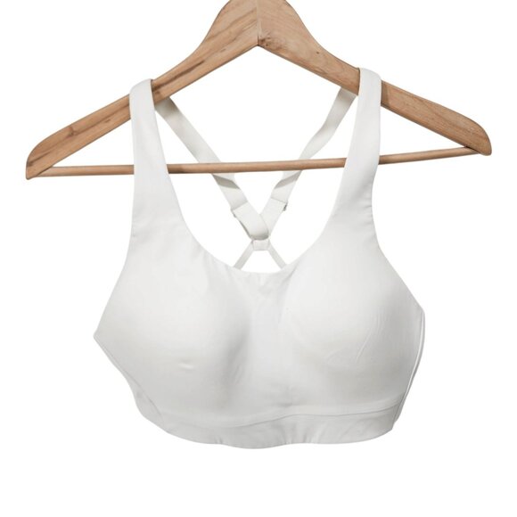 Athleta 32C White Sports Bra With Criss-Cross Back &‎ Adjustable Band - Picture 7 of 7
